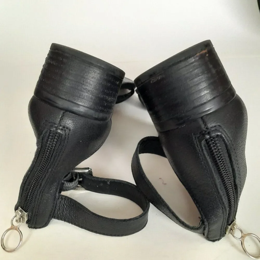 Women Steven Madden Shoes Black Strappy Heel Size 6.5M